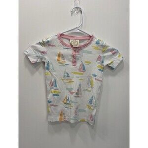 Beaufort Bonnet Company Pastel Sailboat Shirt Girls Size 5 Soft TBBC